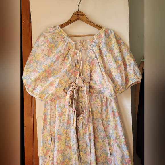 Jillian Harris x Joe Fresh Blushing Flower Black Tie Dress  2X - Picture 9 of 14